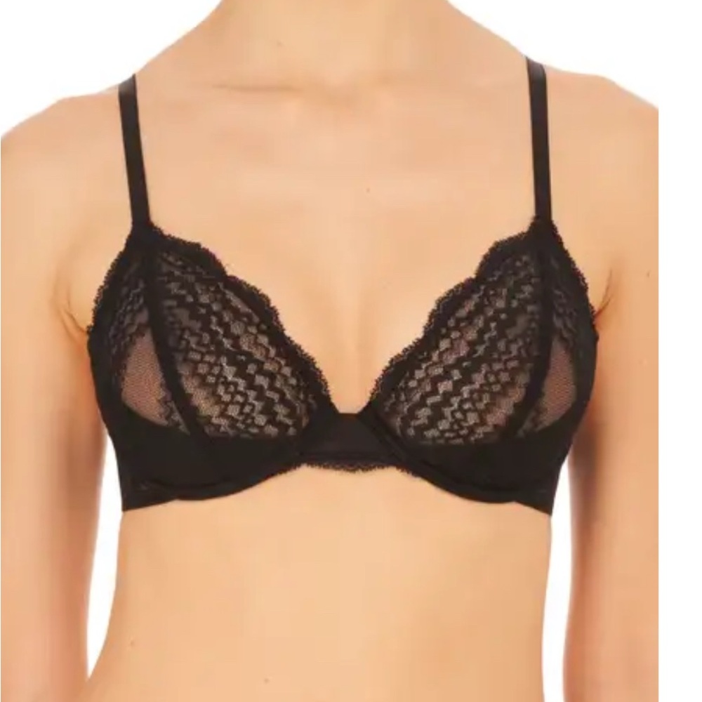 Natori Breakout Underwire Black Lace Bra 36DDD